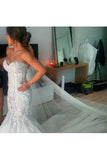 2024 Wedding Dresses Sweetheart Tulle With Applique Court PH4KCE2F