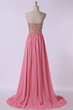 2024 Prom Gown A-Line Sweetheart Sweep/Brush With P842JZ7X