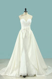 2024 Mermaid Sweetheart Wedding Dresses Lace With Applique Court PGNF2G7T