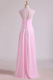 2024 V-Neck Bridesmaid Dresses A-Line Floor-Length PAS8LX4S