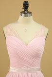 2024 Chiffon V Neck With Ruffles And Sash Bridesmaid Dresses A PN5YAF9P