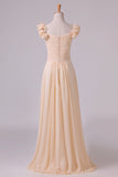 2024 Off The Shoulder Bridesmaid Dresses A-Line Chiffon With PQAF2373