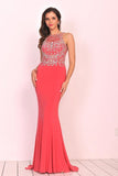 2024 Spandex Scoop With Beading Prom Dresses P5KBHHL8