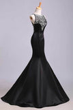 2024 Scoop Beaded Satin&Tulle Prom Dress PA391HM1