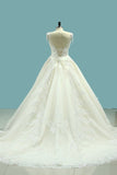 2024 Luxury Wedding Dresses A-Line Cap Sleeves Open Back Tulle PB4CN4LG