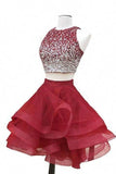 2024 Scoop Homecoming Dresses Two-Piece Beaded PBRJ6XHE