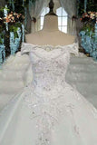 2024 Luxurious Wedding Dresses Off The Shoulder With Appliques And Sequins PB6YP22N