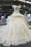 2024 Luxury Wedding Dresses A-Line Long Train Off The PH7RZY5B