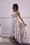 2024 Lace Scoop Asymmetrical Prom Dresses A Line PJESCD1M