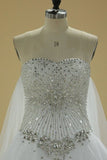 2024 Gorgeous Sweetheart Wedding Dresses A Line Tulle With PZEBYSQF