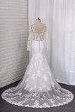 2024 New Arrival Wedding Dresses Tulle Scoop Long Sleeves With PX2QB8TH