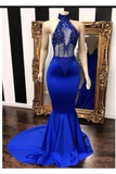 Sexy Evening Dresses Mermaid/Trumpet Halter Appliques Court STKPSM3SECT