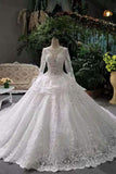 2024 New Arrival Marvelous Wedding Dresses Ball Gown Scoop Neck Tulle Zipper Up With Beads PQ1MTFQR