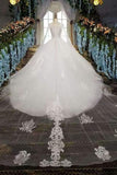 2024 Scoop Neck Wedding Dresses Lace Up With Beadings And P4YQPH8Z