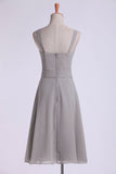 2024 Bridesmaid Dresses V Neck Princess Short/Mini With Ruffles And Beads Chiffon