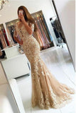 Elegant Half Sleeve Lace Mermaid Backless Prom Dresses Long Cheap Evening Dresses P1080