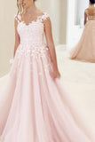 Gorgeous A-line Pink Chiffon Long Sweetheart Floor-Length Sleeveless Prom Dresses