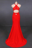 Simple Red Mermaid Long Prom Dresses Elegant Party Dresses Prom Gowns