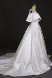 Vintage Simple Style Satin Ivory Wedding Dresses Bridal Dresses