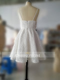 A-Line Spaghetti Strap Short Graduation Homecoming Dresses