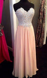 Beading Prom Dresses V-neck Chiffon Prom Dresses Graduation Dresses