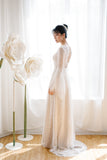 Bohemia Simple Elegant Lace Beach Wedding Dresses With Long Sleeves