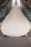 2024 Marvelous Wedding Dresses Zipper Up With Appliques And Beads PLG3YKAJ