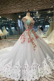 2024 New Arrival Tulle Wedding Dresses A Line With Beads Rhinestones P4SZMJM2