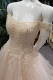 2024 New Arrival Awesome Prom Dresses A-Line Zipper Up Off The Shoulder With Appliques PQMM1JFH