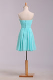 2024 Prom Dresses A Line Short/Mini Sweetheart Chiffon With PCYJEJ5Y