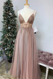 Sexy Spaghetti Straps Floor Length Beading Prom Dress With Rhinestone Long Evening STKPLRDFBQB