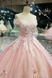 2024 Marvelous Off The Shoulder Wedding Dresses Tulle With Crystals Appliques Lace P69X9Z5D