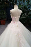 2024 Sweetheart Floor Length Wedding Dress Tulle Lace PAHRPBD9