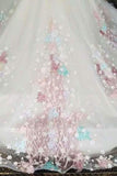 2024 Gorgeous Foral Wedding Dresses Lace Up Strapless With Handmade Flowers PP2MBT9E