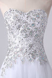 Sweetheart Homecoming Dresses A Line Short/Mini Beads & PTPLBLKD