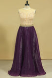 2024 Burgundy/Maroon Prom Dresses Scoop A Line With Sash & P3GGDKEQ