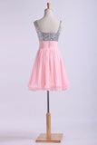 2024 Homecoming Dresses Straps Chiffon Short With PN9CSKHL