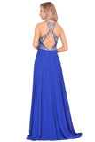 2024 Prom Dresses A Line Scoop Open Back Chiffon P5JX57KS