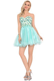 2024 Homecoming Dresses A-Line Boat Neck Short/Mini Beaded P29MRREZ