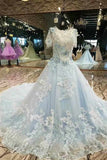 2024 Floral Wedding Dresses Lace Up Back Handmade P5MPQ8QP