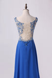 2024 Bicolor Off The Shoulder Prom Dress Beaded Lace Bodice Chiffon Floor P1RFXYKQ