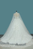 2024 Luxurious Wedding Dresses High Neck Tulle With Sequins Beads Crystals Lace Up