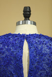 2024 Hot V Neck Mother Of The Bride Dresses Dark Royal Blue Sweep Train With Ruffle Cap P2FADJGP