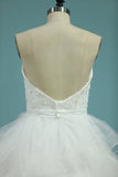 2024 Sweetheart A Line Tulle Wedding Dresses PLFPQ2YC