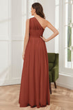 One Shoulder Chiffon Bridesmaid Dresses