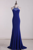 2024 Prom Dresses Scoop Mermaid Spandex With Beading PFG7DM1P