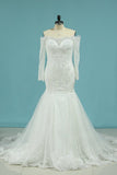 2024 Wedding Dresses Mermaid Strapless Chapel Train With P2PHGJX4