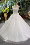 2024 Fantastic Wedding Dresses Floor Length Lace Up Straps With Appliques PXKZN7CQ