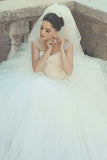 2024 Off The Shoulder Wedding Dresses A Line Tulle With Beading Floor PFAYBLDL