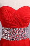 2024 Homecoming Dresses A Line Sweetheart Short/Mini With Rhinestone PY2P6R79